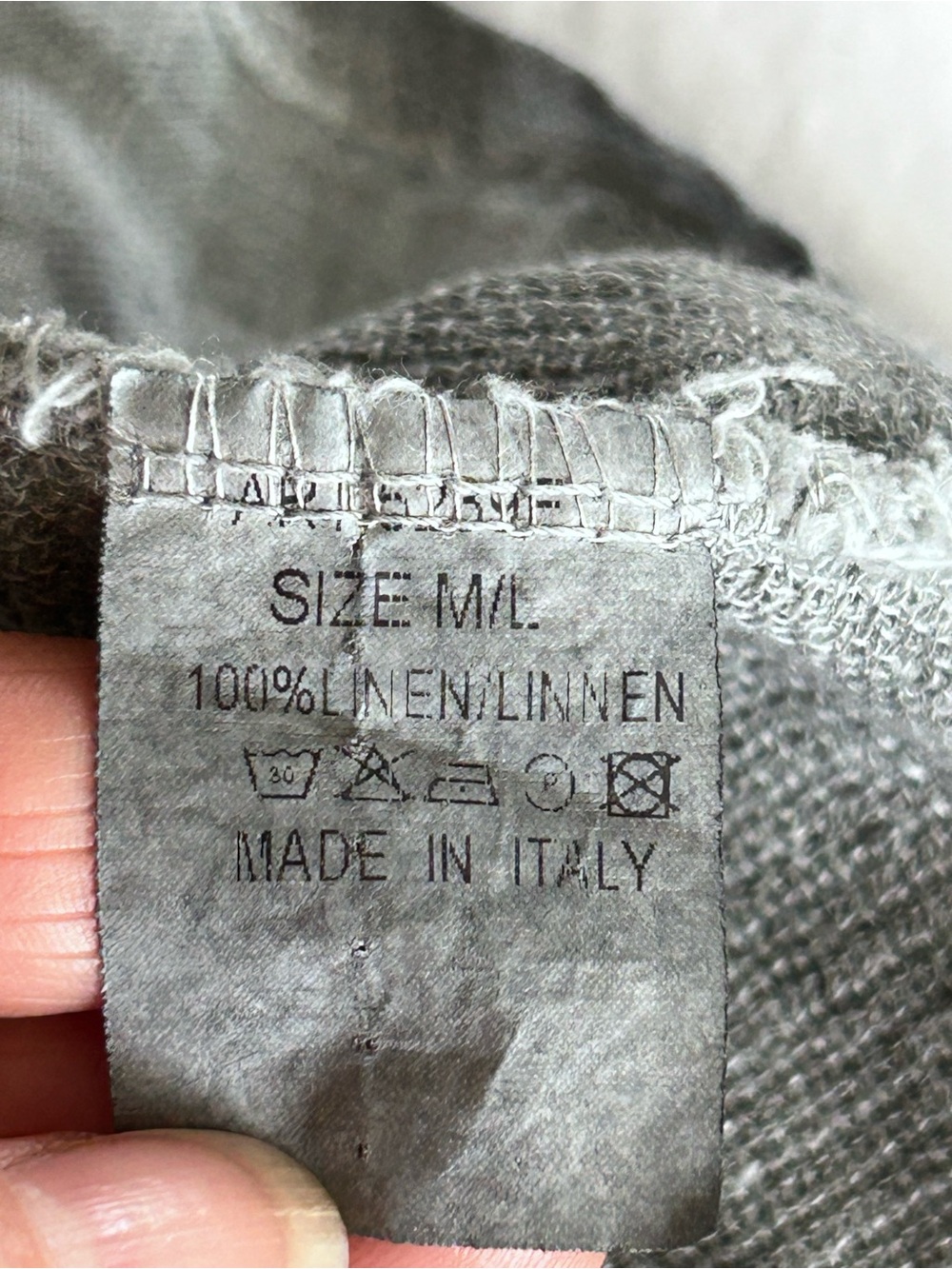Tempo Paris 100% Linen Sleeveless Ruffled Hem Midi Dress M/L Gray Italy NWT - Picture 9 of 13